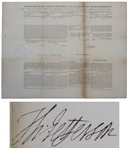Thomas Jefferson Document Signed as President -- 4-Language Ships Papers Also Signed by James Madison